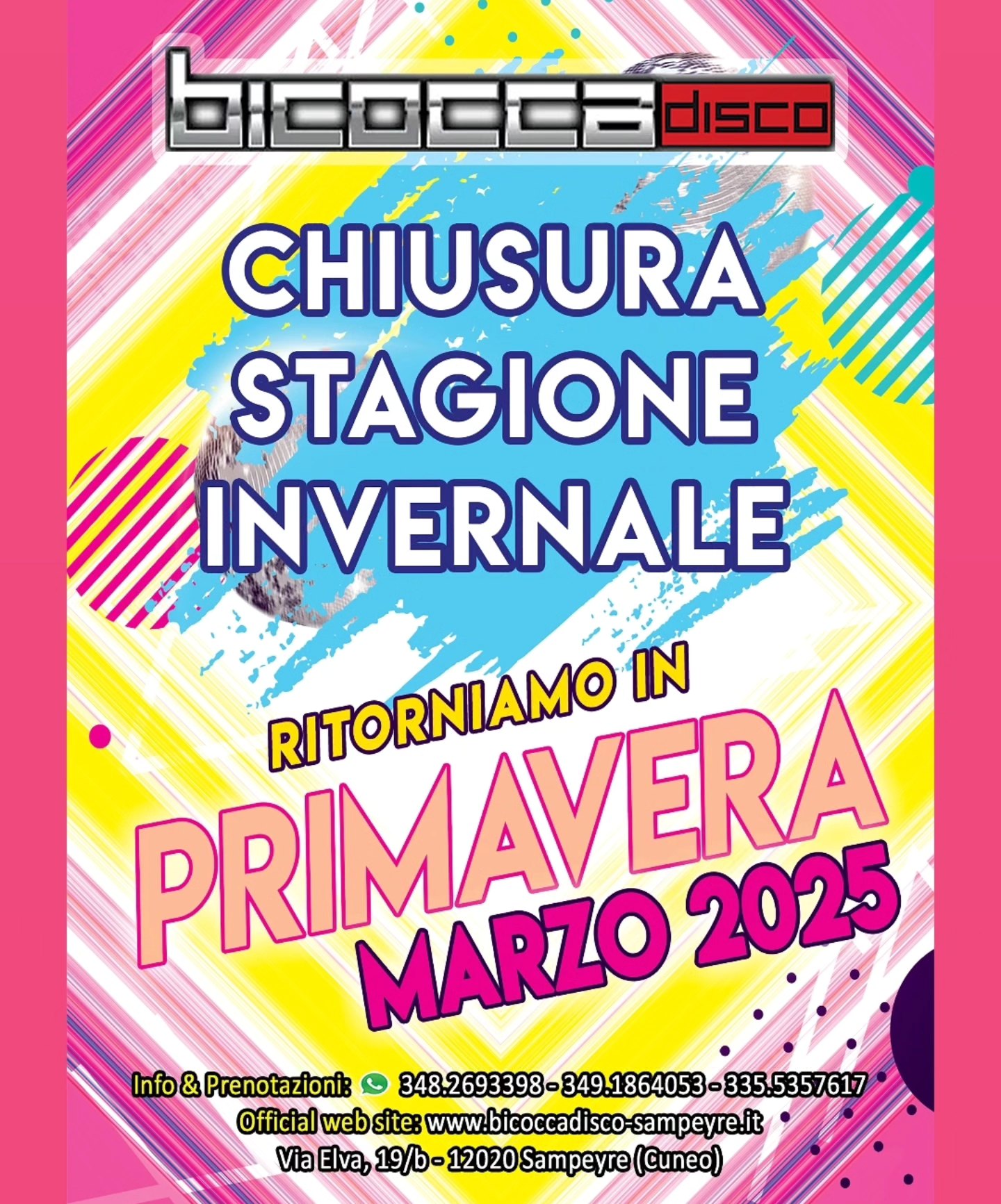 CHIUSURA STAGIONALE