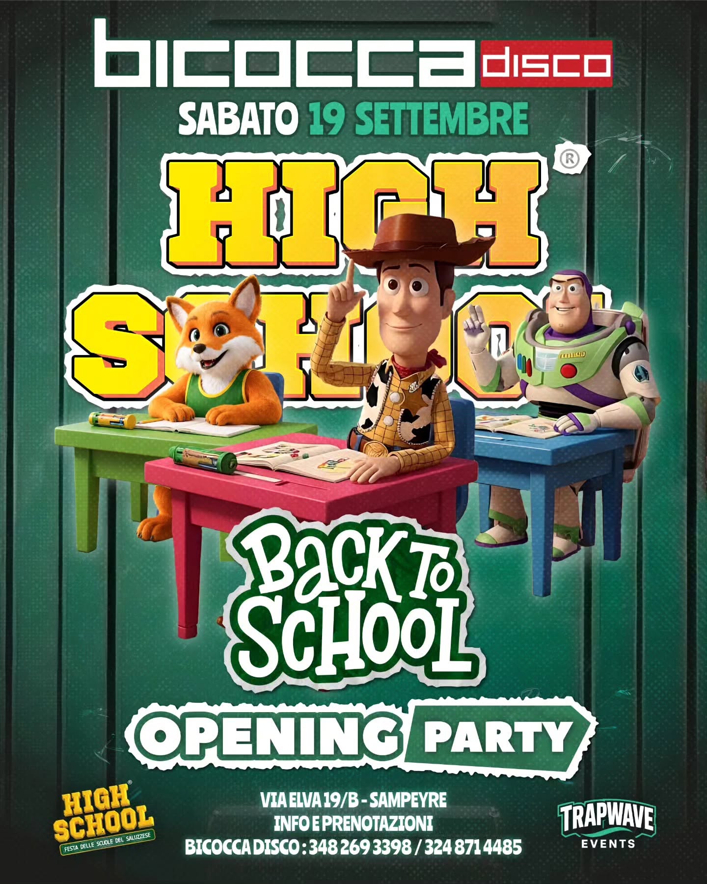 back to school BY HIGH SCHOOL – SABATO 19 SETTEMBRE