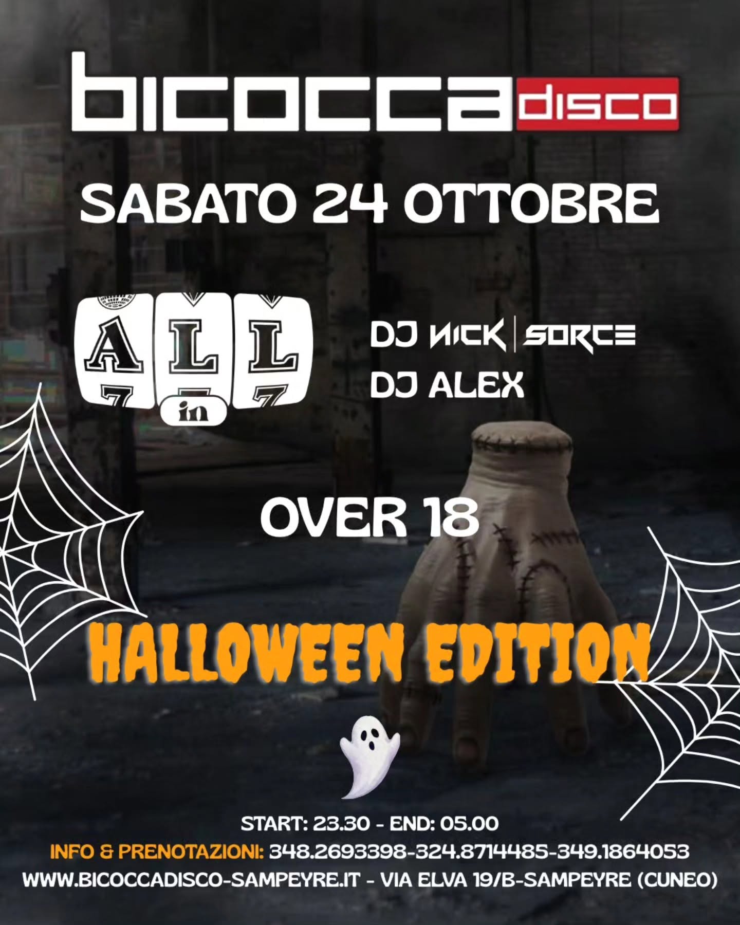 ALL IN – HALLOWEEN EDITION – SABATO 24 OTTOBRE